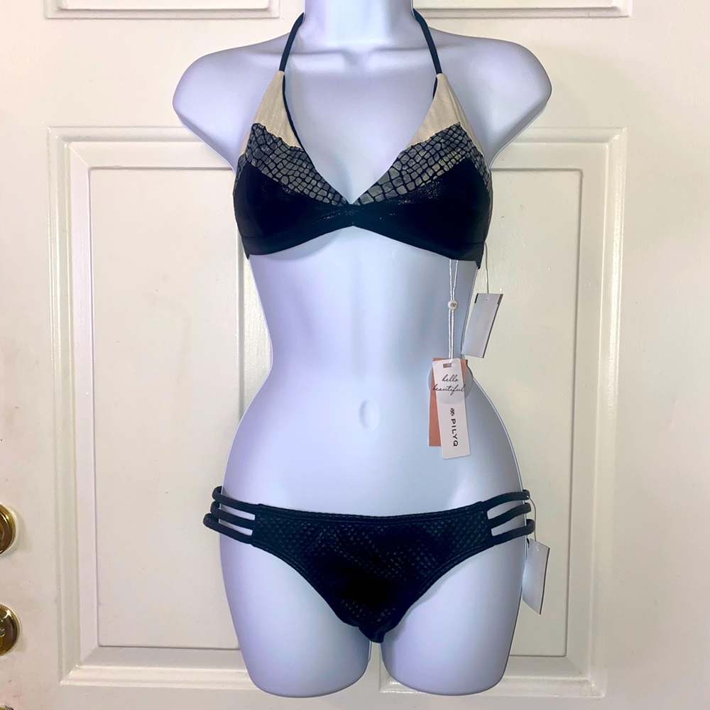 PILYQ Color block snake print bikini brand new never worn